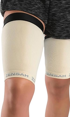 Zensah Manga de compresión para muslos, soporte para isquiotibiales, envoltura cuádruple para hombres y mujeres, ideal para correr, deportes,