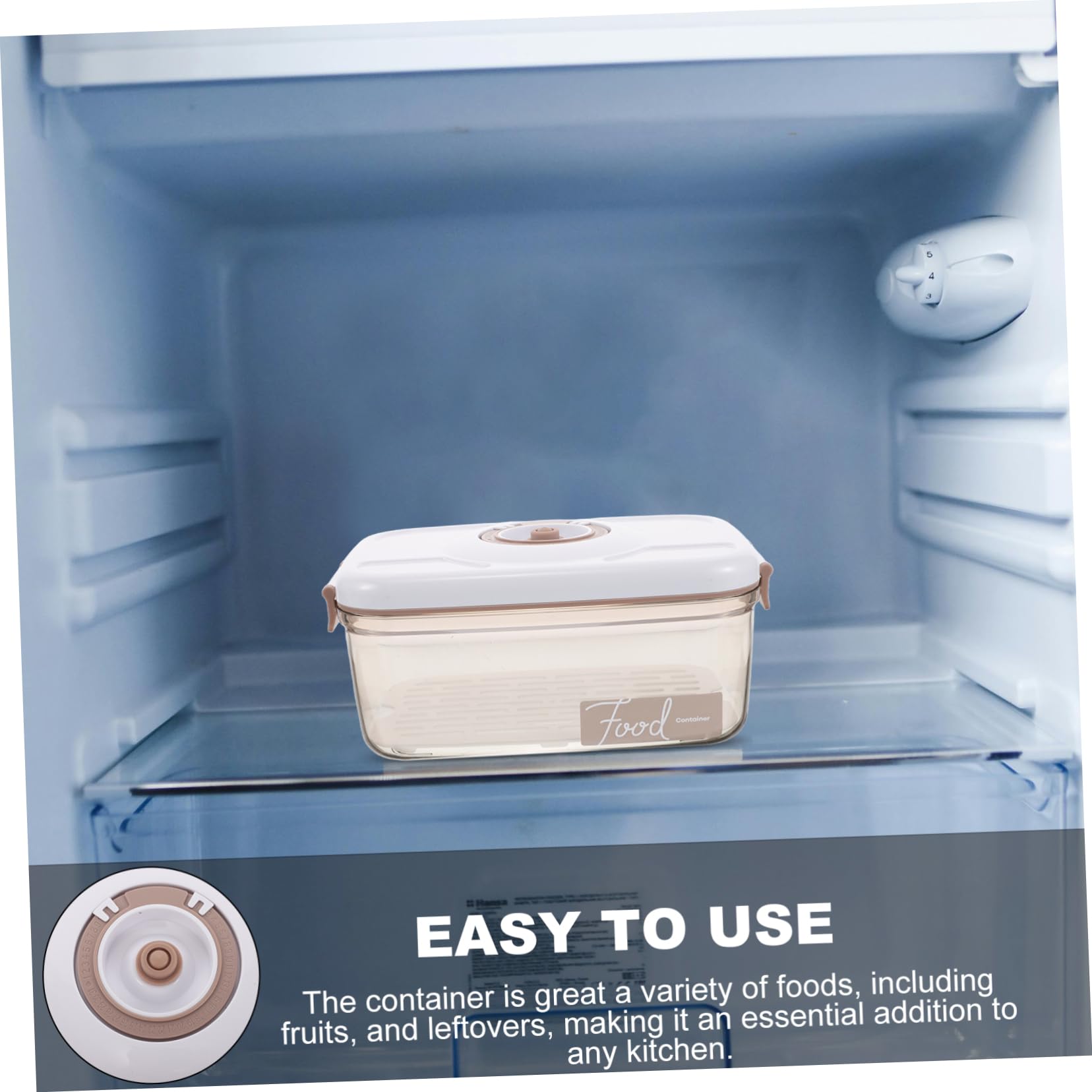 Contenitore Sottovuoto per Alimenti 2, 1 l Beige, Set 1