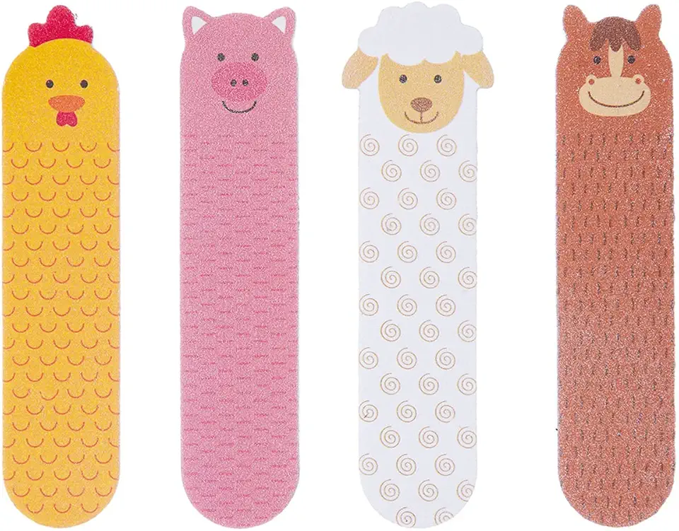 BUBA Kit lixas de unha fazendinha, Multicolorido