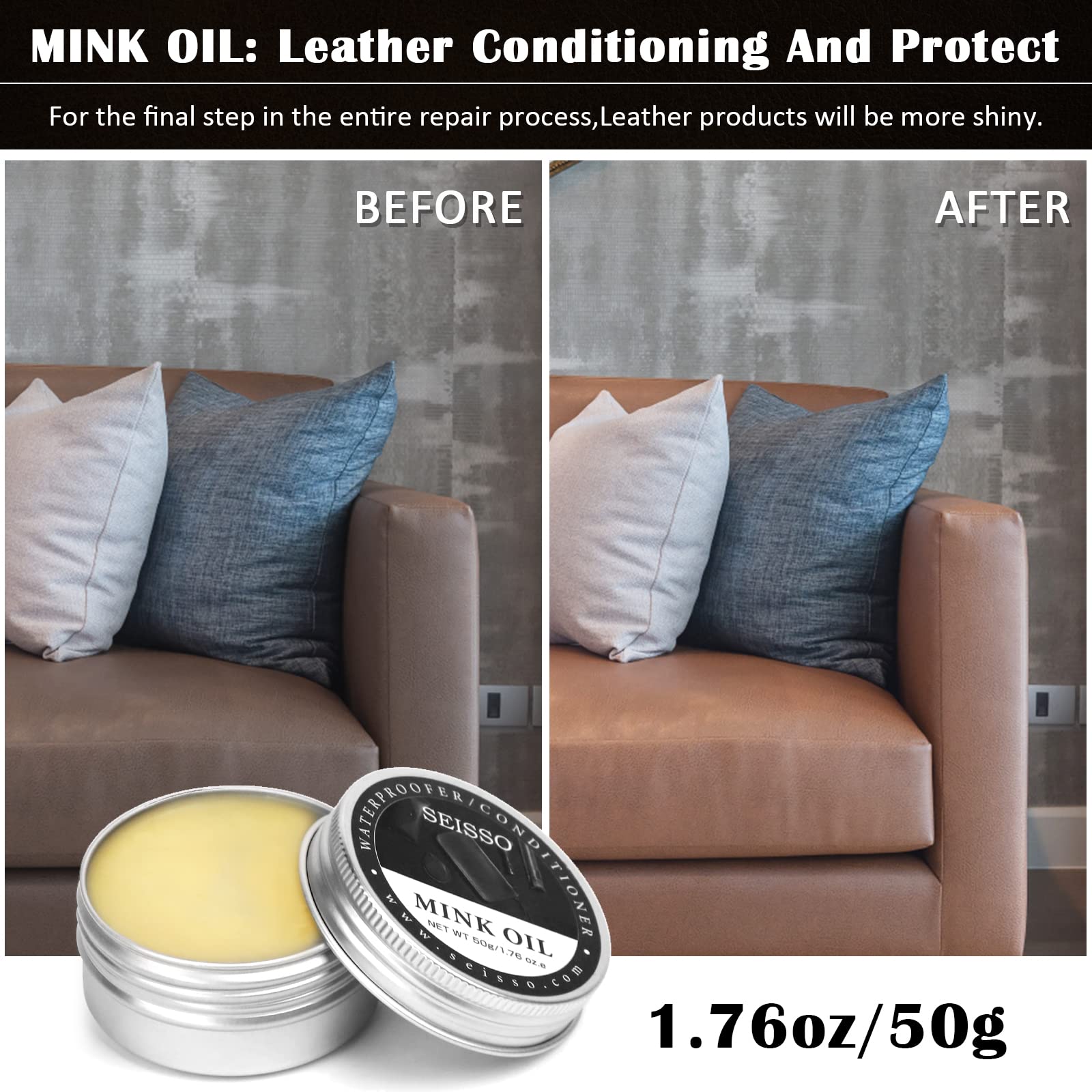 Snapklik.com : Leather Repair Kit For Furniture, Leather Couch Repair ...
