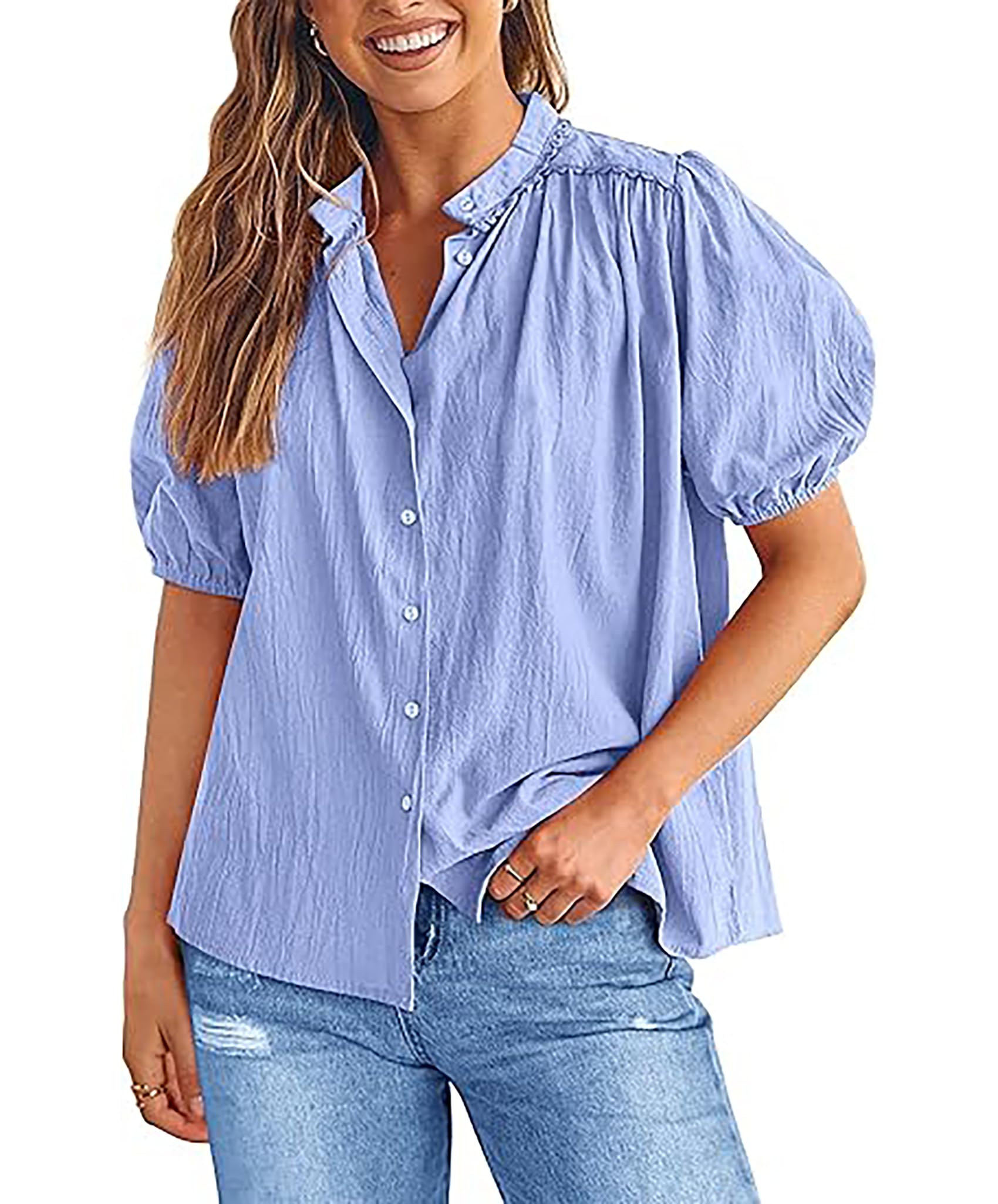 ONAYEYO Damen Herbst Elegant Rundkragen Langarm Knielang Kle
