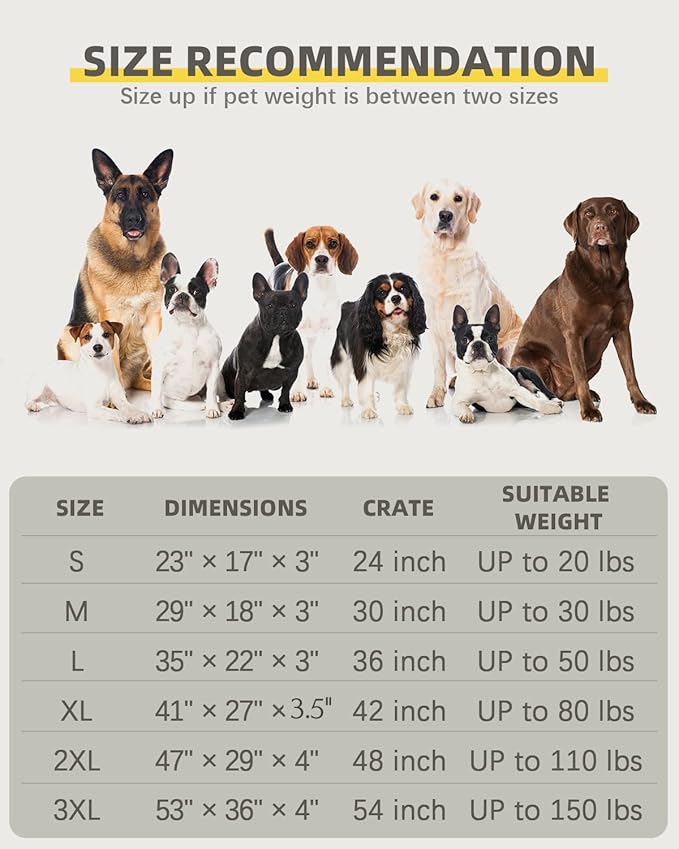 Cama Ortopédica para Perros Extra Grande Impermeable con Funda Lavable 47x29 Pulgadas miniatura 7