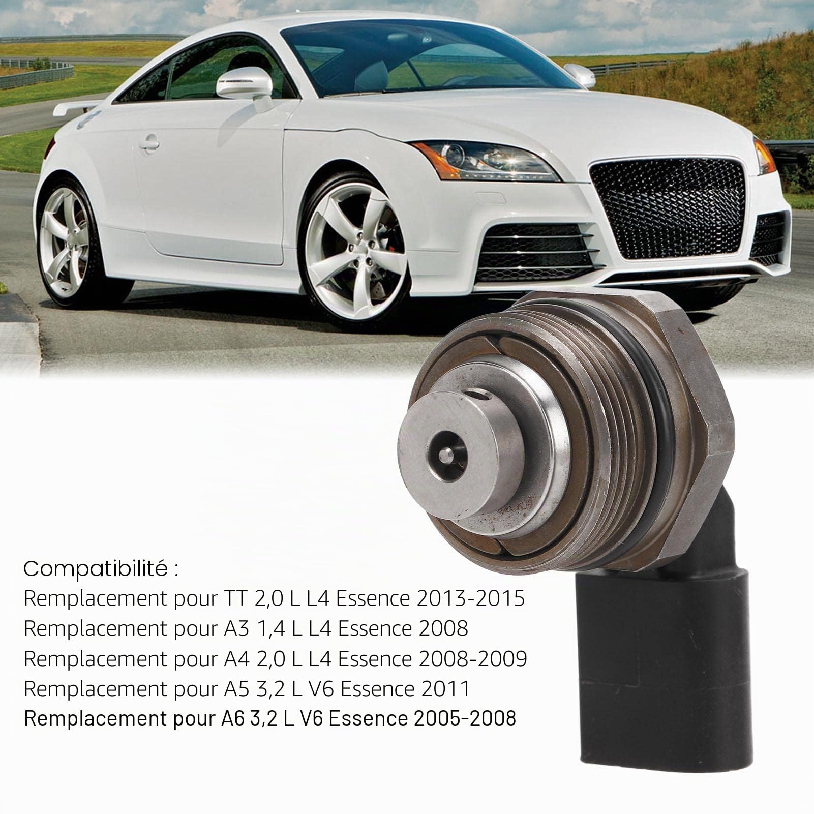 Convertisseur de Pompe à Carburant Haute Pression Aramox, Convertisseur de Pompe à Carburant Haute Pression Moteur 079127025C de Remplacement pour 1.4lL L4 Gas 2008