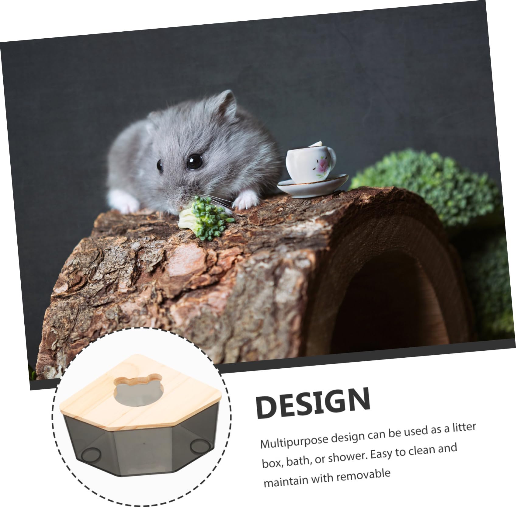 INOOMP 5piezas Caja De Baño De Arena para Hámster y Chinchilla Inodoro Transparente Antisalpicaduras Accesorio Práctico para Mascotas Pequeñas para Baños y Excavaciones