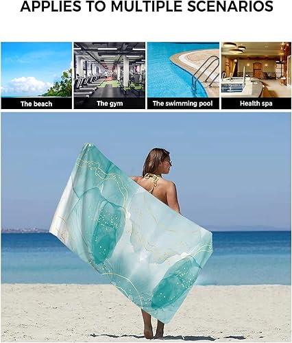 Miniatura 6 de Marble Agate Bath Towels for Bathroom Set - Luxury Towels Gifts for Women,Quick Dry Beach Kitchen Hand Hair Face Yoga Workout Gym Towel and Dish