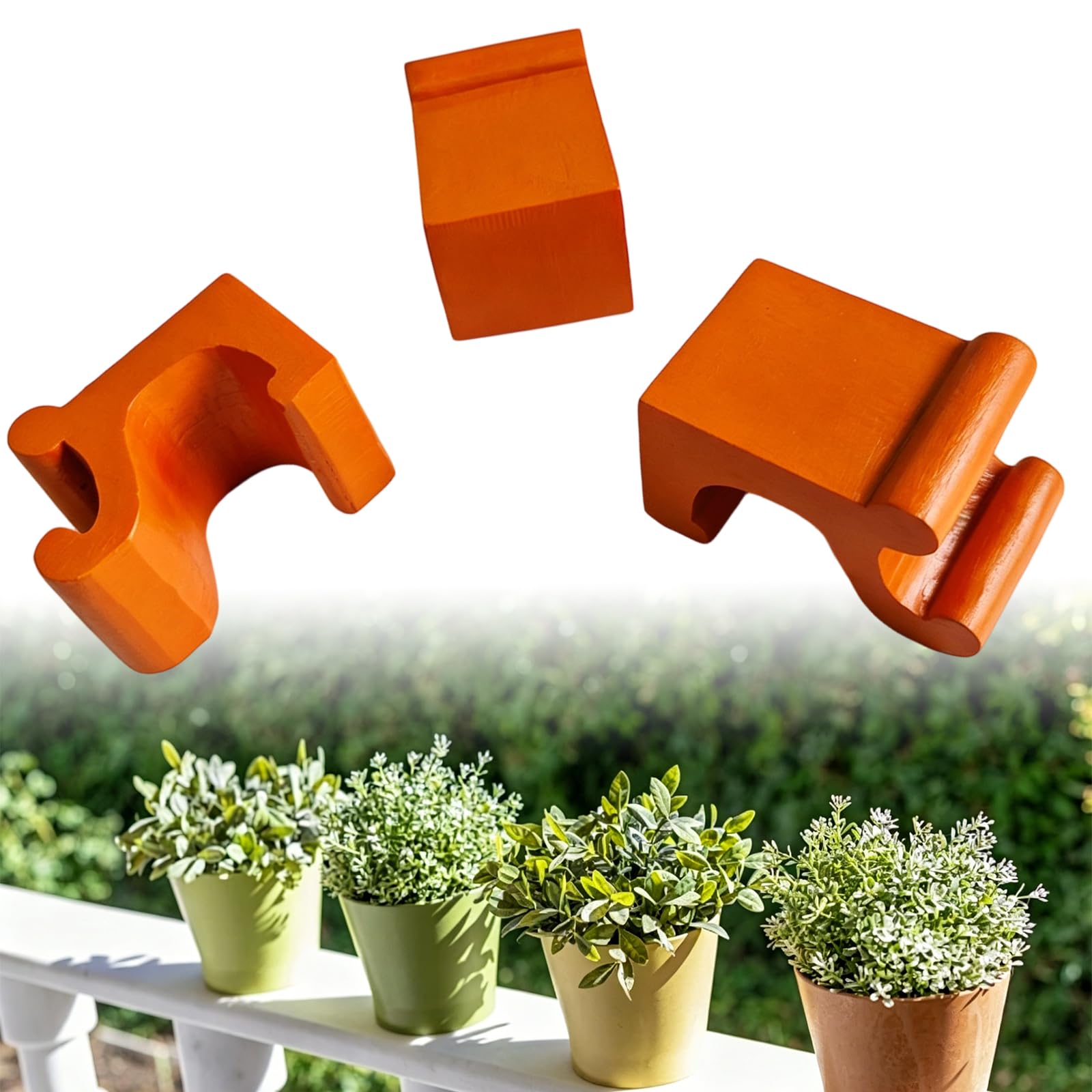 KxrTpx 3 Pcs Plant Pot Feet Outdoor, Pot Feet for Outdoor Plant Pots, Flower Pots Feet Terracotta Set, Feet for Garden Pots, for Heavy Outdoor Plant pots for Outdoor Garden Lawn