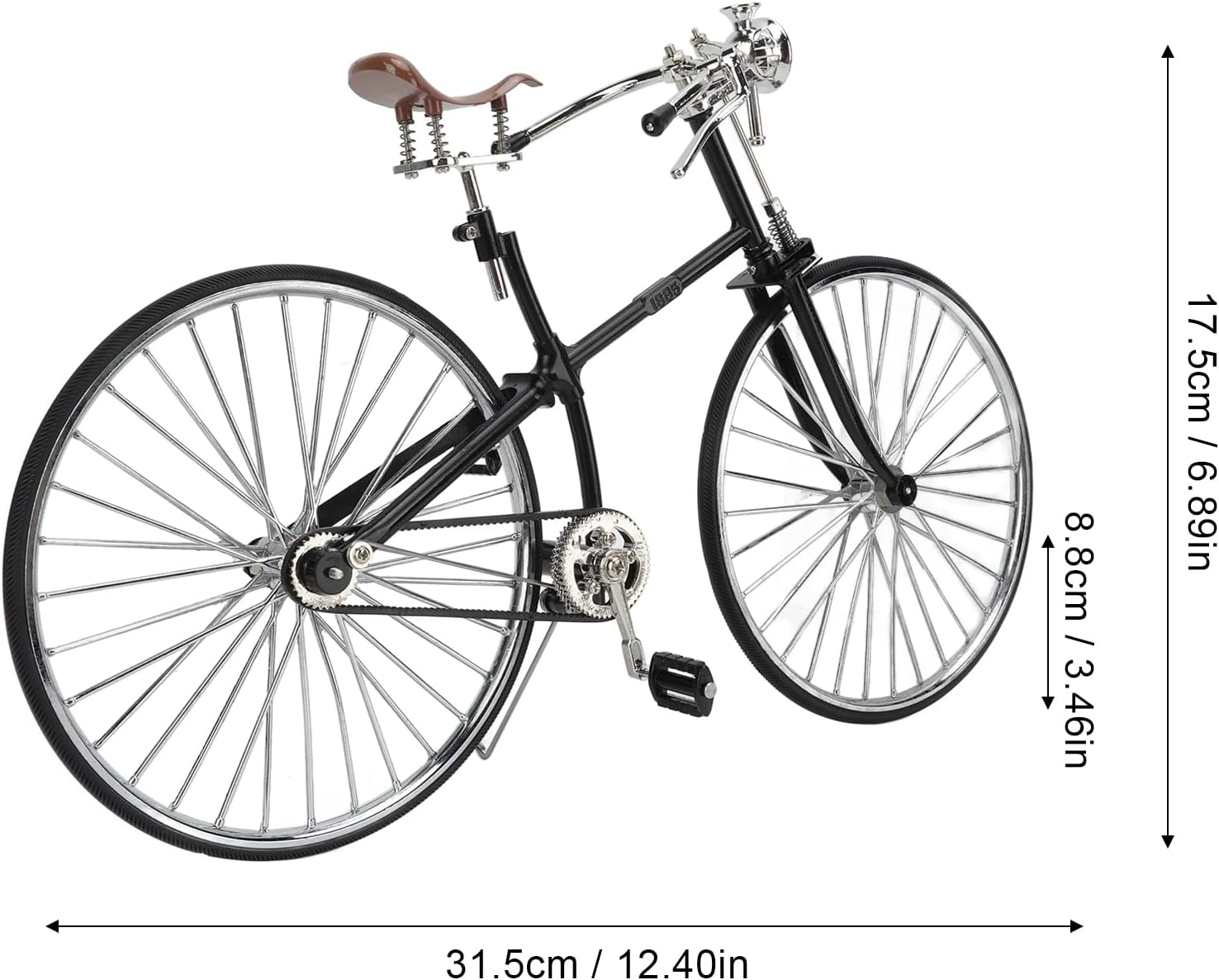 Presentware Style 1:10 Scale Detachable Metal Rubber Tiny Bike Model for Shelf Decoration Birthday Present Table Decoration Bikemodel Retro Bikemodel for Shelf Art Knives Blades