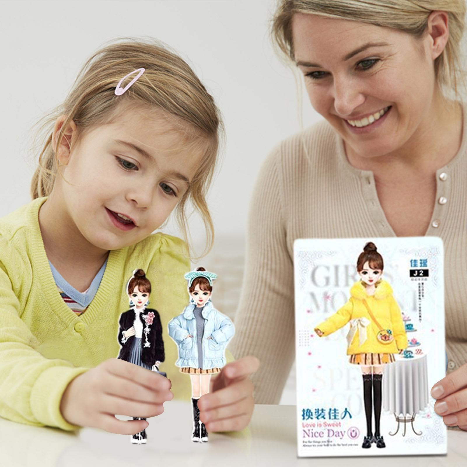Libro de Actividades con Pegatinas Princesa, Libro de Pegatinas para Vestir a la Princesa - Libro de Actividades magnético para Vestir a la muñeca de la Princesa - Juego de Pegatinas para Vestir a la