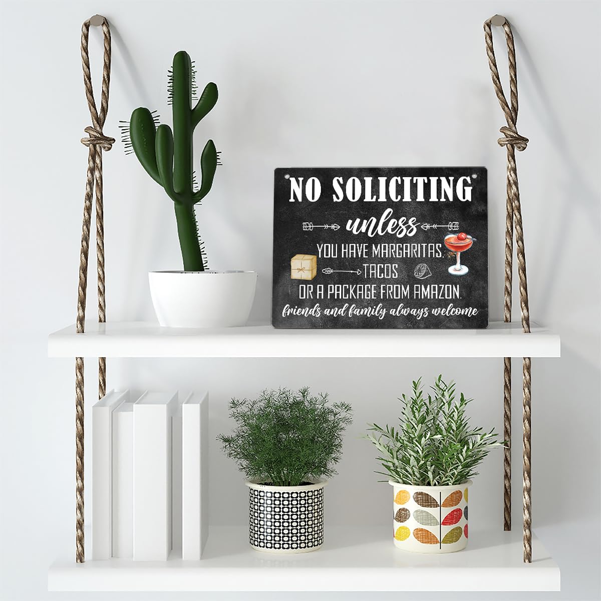 Baby Sleeping Sign For Front Door – Funny "It Upsets The Dog" Wooden Sign, No Soliciting Dog Warning Decor