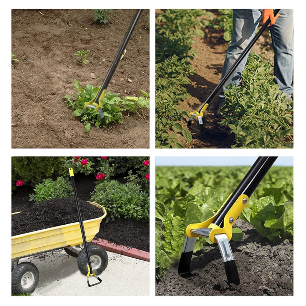 Outils de Jardin en Acier Inoxydable : houe,4 tronçons de 1.6m
