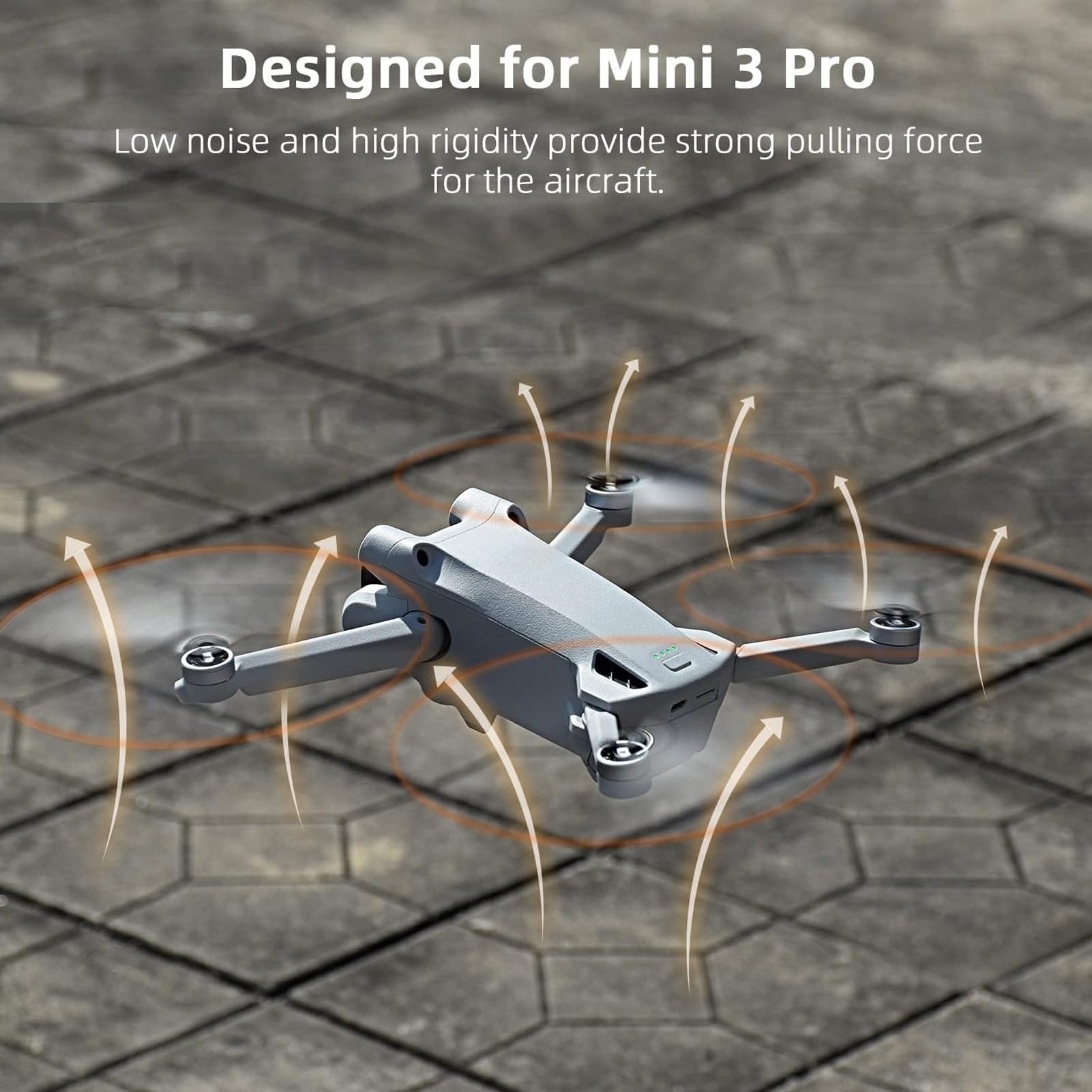 Bocguy 16 Pcs Drone Mini 3/4 Pro Hélices, Drones Hélices für para 3/4 Pro Accesorios Reemplazo con 24 Tornillos & 2 Destornillador, Bajo Ruido & Estable (Naranja)