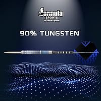 Vista 4 de Formula Sports Juego de dardos de punta de acero al 90% tungsteno, juego de puntas de metal profesionales disponibles en 0.74 oz/0.78 oz/0.81