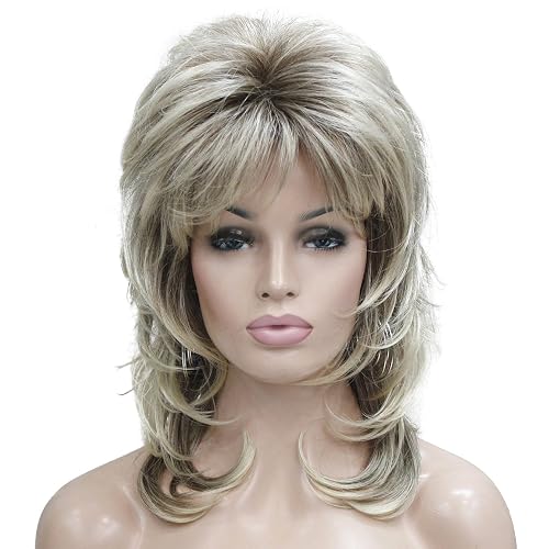 Lydell Long Soft Shaggy Layered Blonde Ombre Classic Cap Full