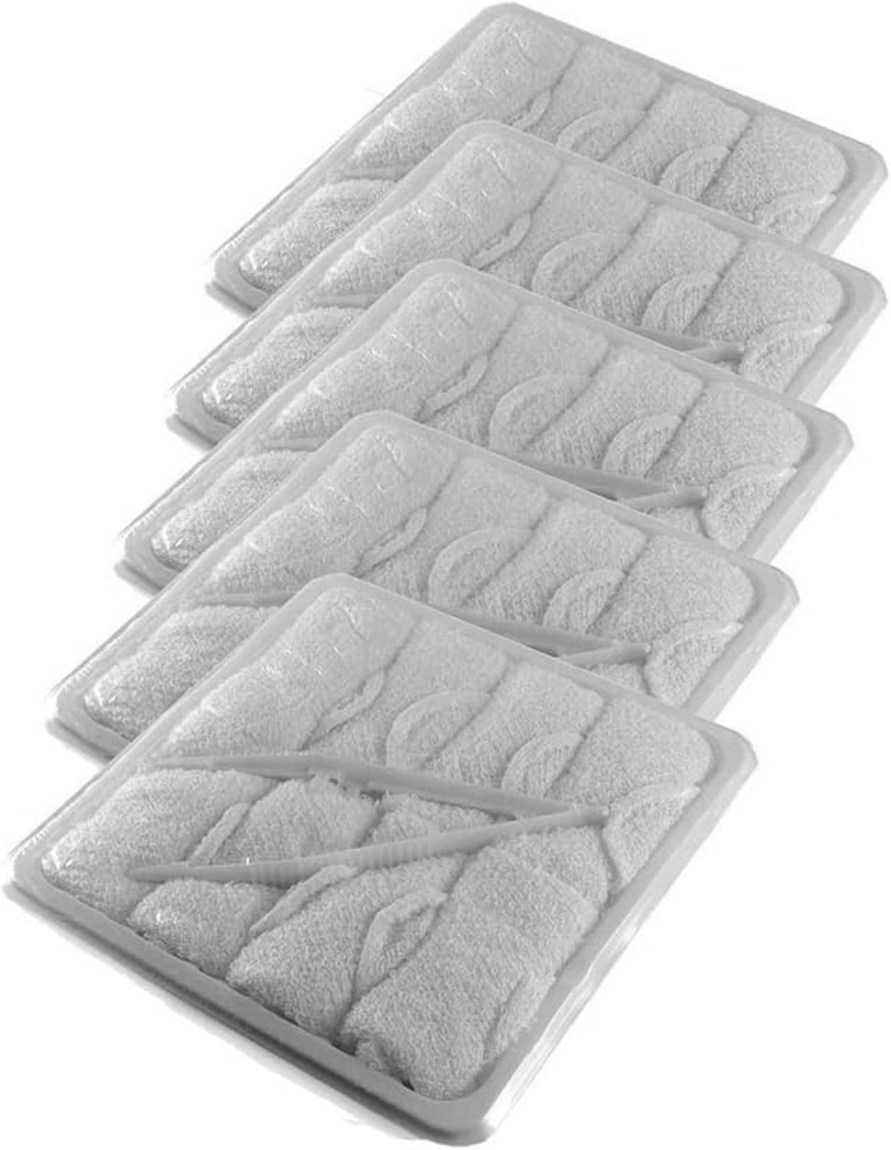 Disposable Hot Towels – Lemon Scented Cotton Towelettes, 40 Count (5 Trays) | Heat or Chill | Oshibori Style for Restaurants, Spas, Travel & Home