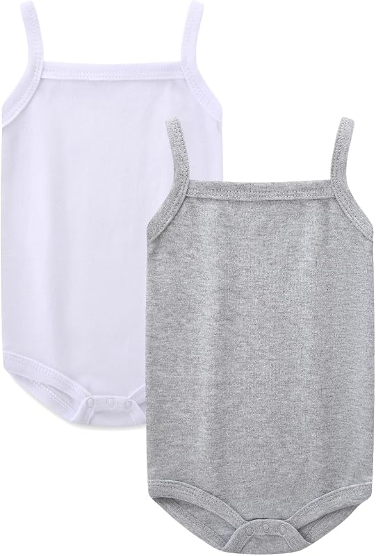Baby Tank Top Onesie 2 Pack Cotton Undershirts for 0-18M Outfits | Romper Newborn Jumpsuits Breathable Daily Wear Thanksiving Take Photo Adorable Summer Fall Spring