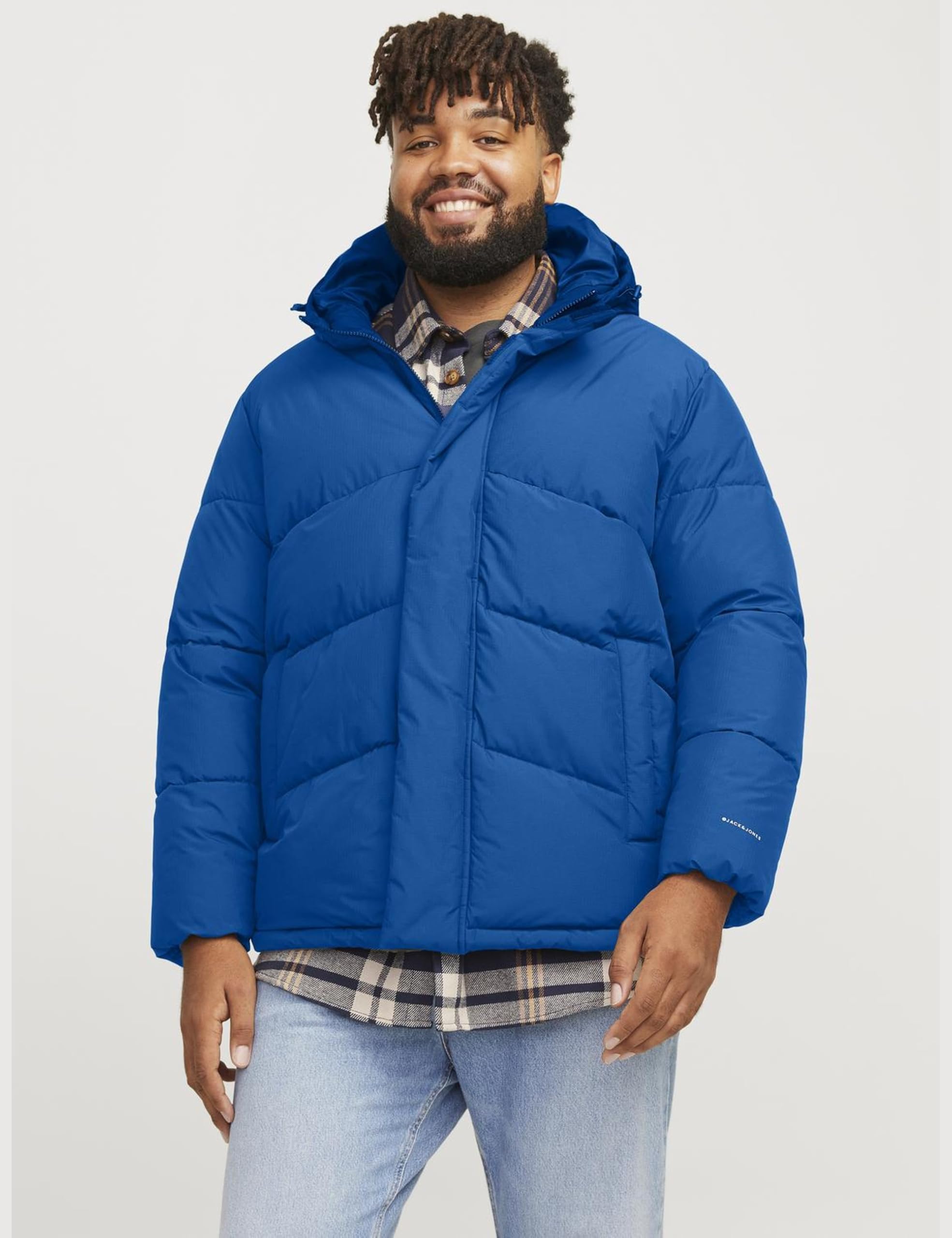 JACK&JONES PLUS Męska kurtka puchowa JJWORLD PLS kurtka puforowa, Nautical Blue, 4XL, Nautical Blue, 4XL