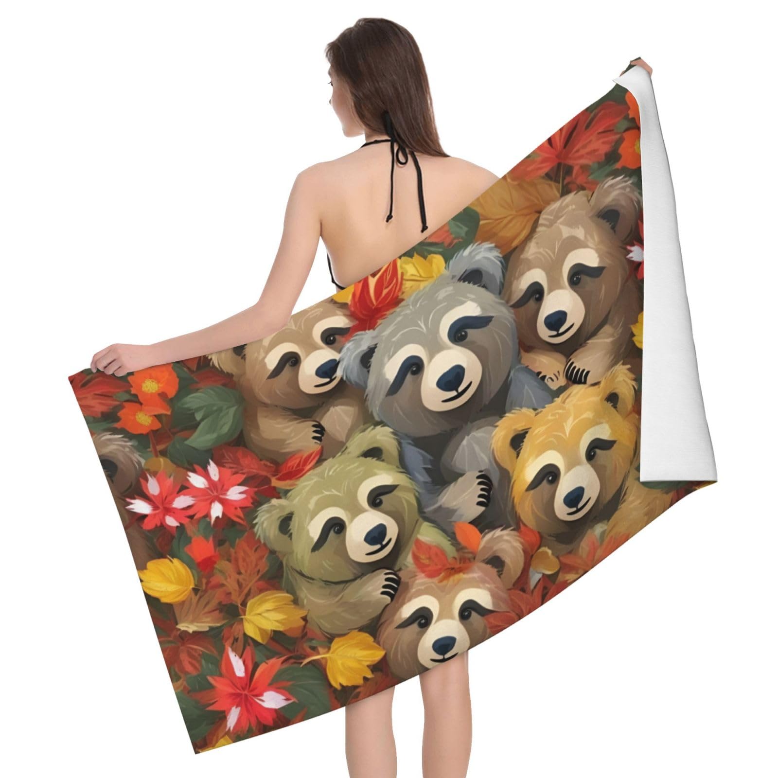 Serviette de bain paresseux pour la plage et la piscine