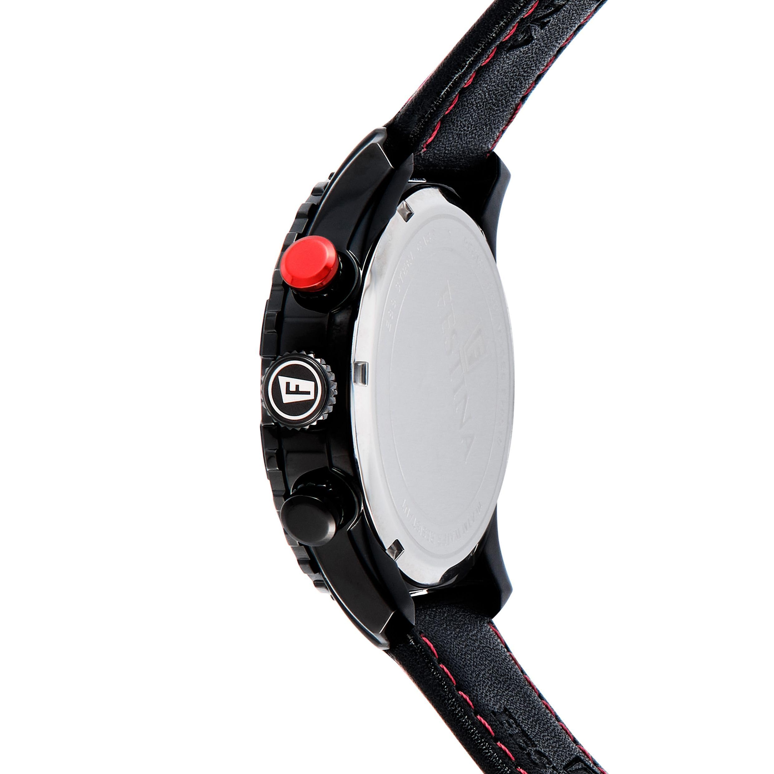 Festina Montre Homme Analogique avec Bracelet en Cuir - Mouvement Quartz - Chronographe - Calendrier - Verre Minéral Haute Résistance - Étanche 10 ATM - Élégante F20519 Chrono Sport
