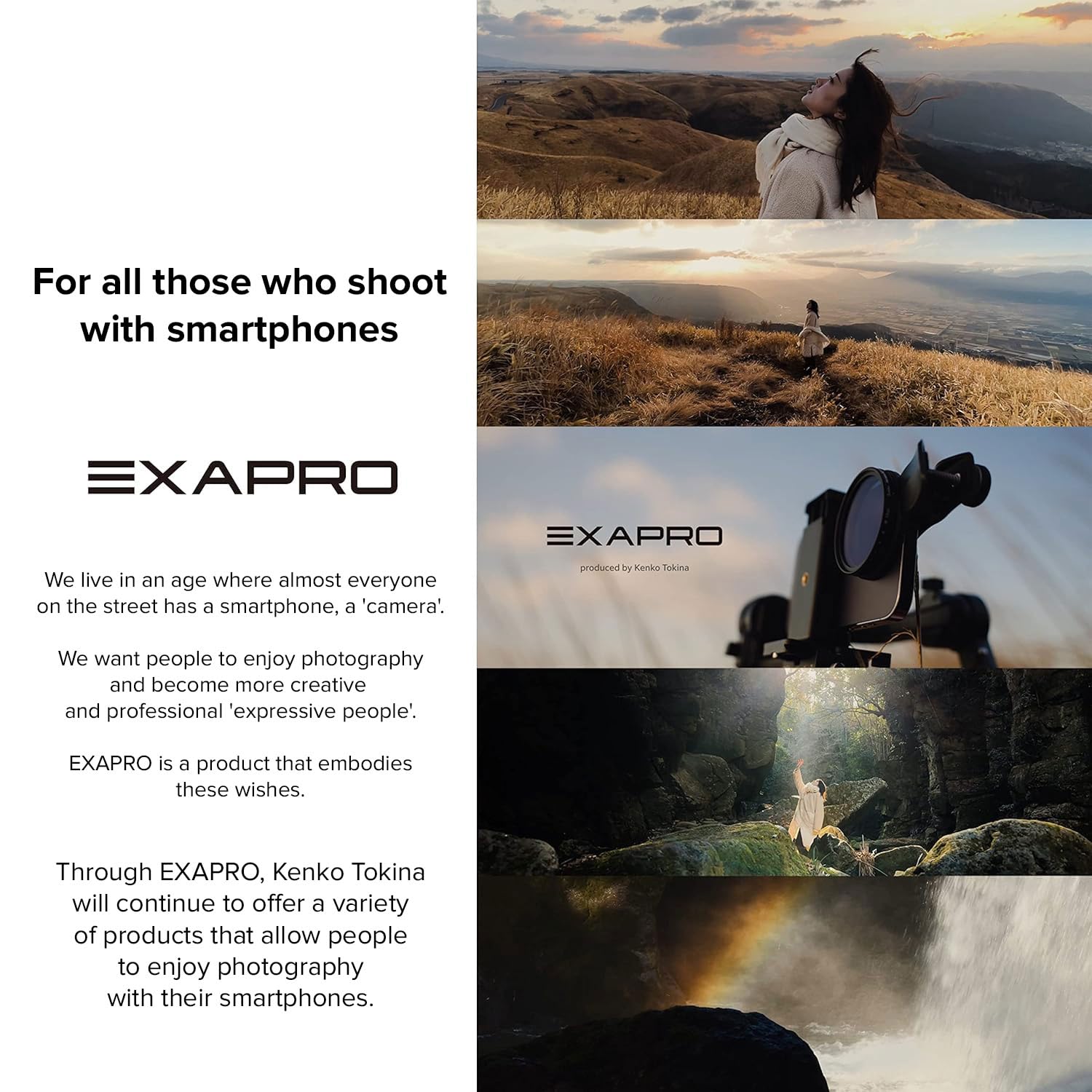 EXAPRO EXAPRO klips filtrujący, akcesoria do smartfona, filtr obiektywu aparatu 49 mm, kompatybilny ze smartfonem iPhone/Android, EXP-FC-01