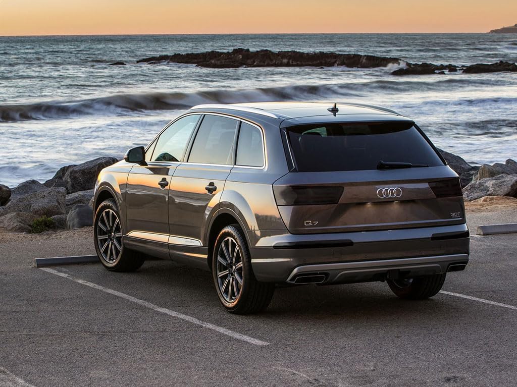 Rvinyl Tail Light Pre Cut Film Tint Cover Kit in Blackout Smoke Compatible with Audi Q7 2017-2019 - Adhesive Backs