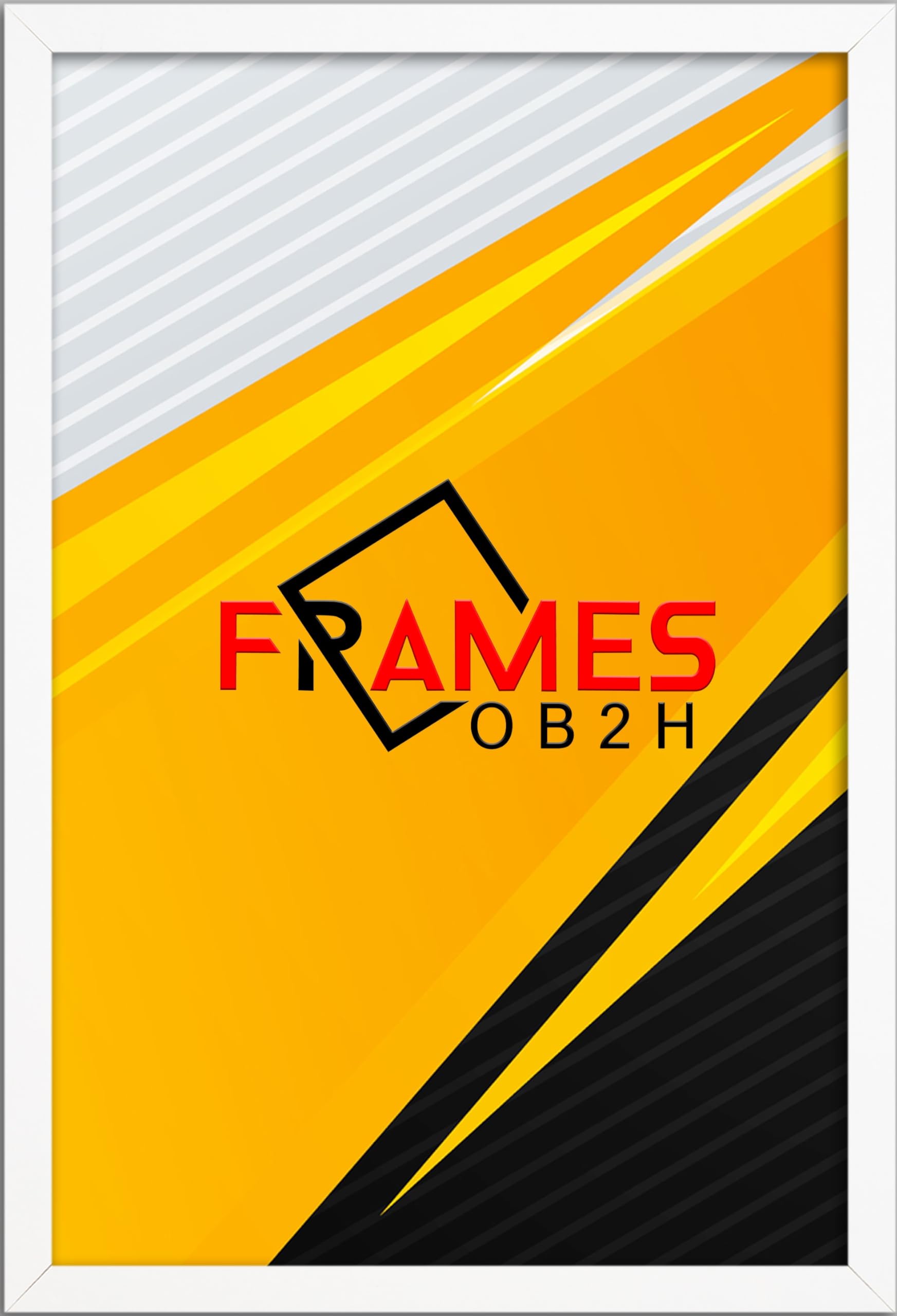 Ob2h White Thin 20Mm Range Picture Frame Photo Frame Black,,Oak (Modern, 24X18 Inch)