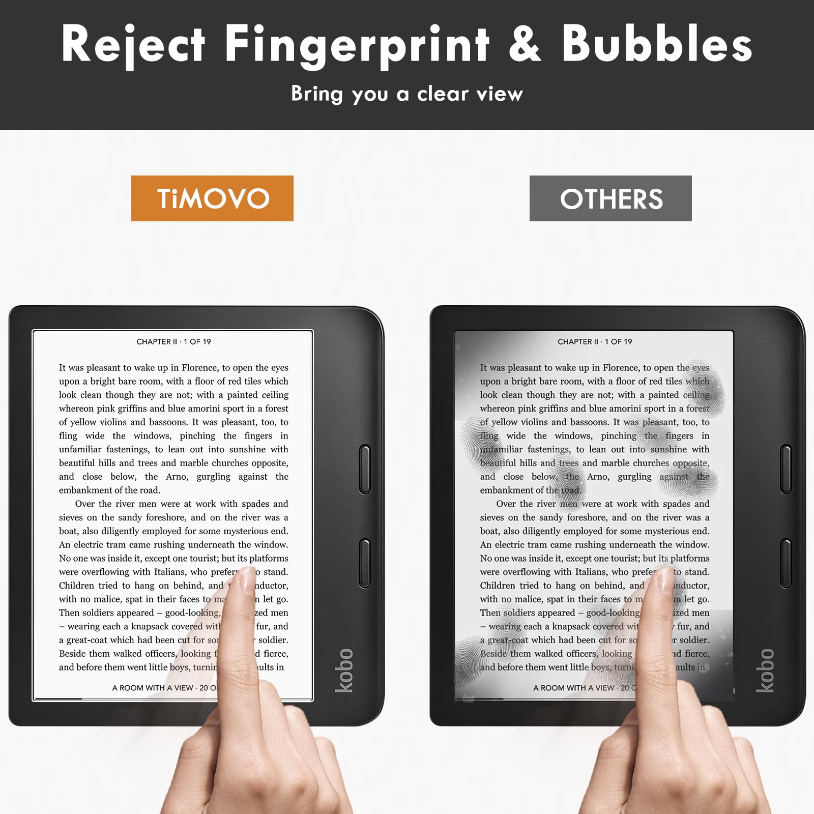TiMOVO 3 Pezzi Pellicola Protettiva per Kobo Libra Colour 7 inch 2024 Kobo Libra 2 E-Reader 7 2021 Opaca Schermo Pet Copertura Totale Antiriflesso AntiGraffio