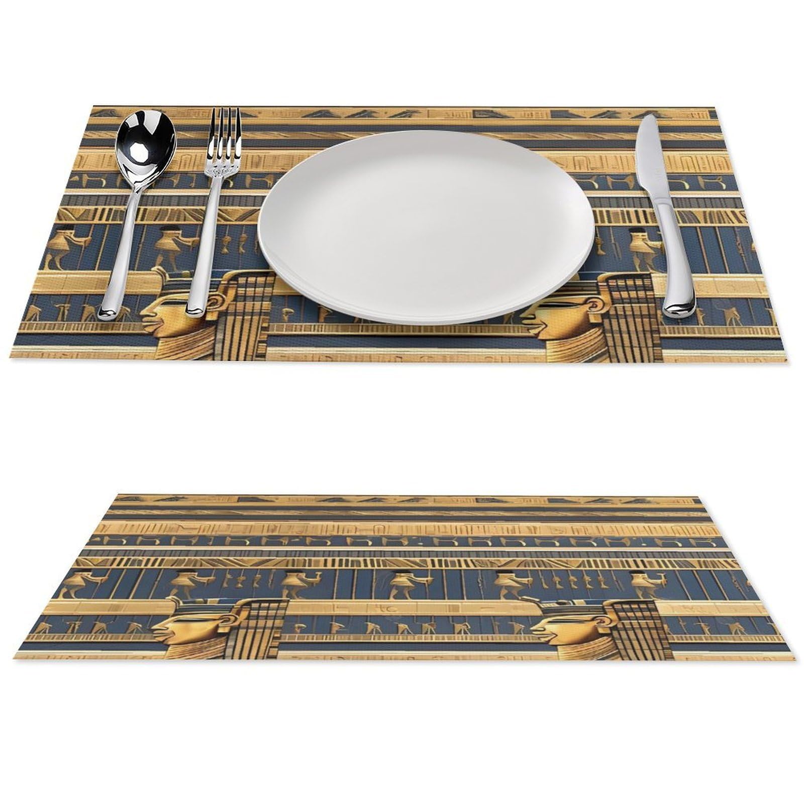 Set de table égyptien PVC lavable antidérapant cuisine et salle à manger