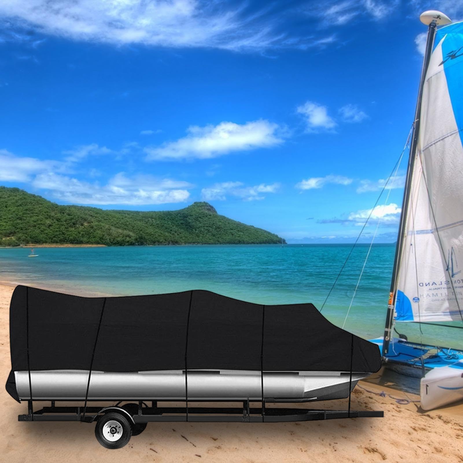 Bootsabdeckplane Size 4XL 420-450cm - Wasserdicht & UV-beständig