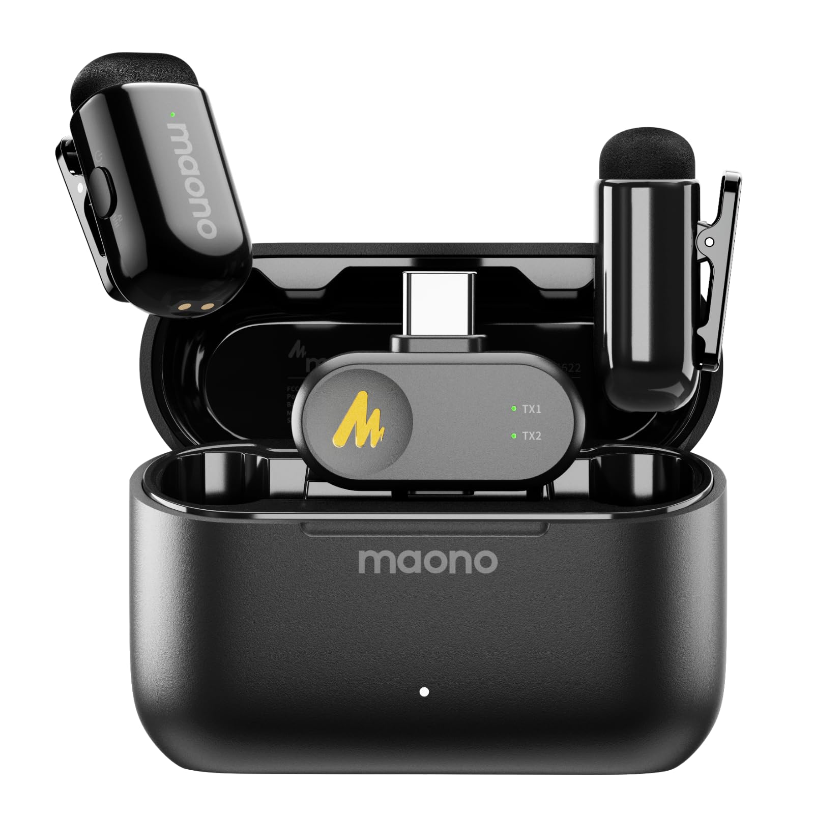 Amazon.com: MAONO Wave T1 Mini Wireless Lavalier Microphone for