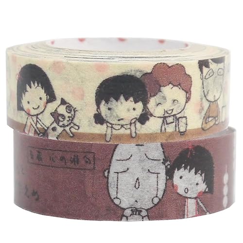 Shinzi Katoh Chibi Maruko-chan Collaboration Masking Tape, Set of 2 Rolls J