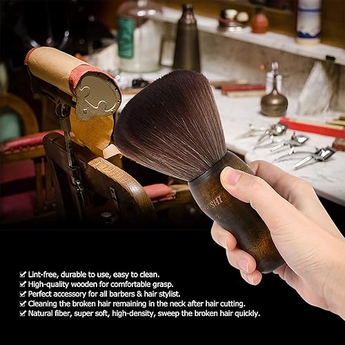 Miniatura 2 de Cepillo para el cuello Layhou Neck Duster Large Neck Duster Peluquero y Peluquero Cepillo de salón Cepillos de depilación para peluqueros, cepillos