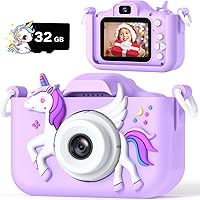 Vista 10 de Cámara Mejorada para Niños para Niñas, Regalos de Navidad y Cumpleaños para Niños, Cámara de Video Digital Selfie HD 1080P para Niños Pequeños