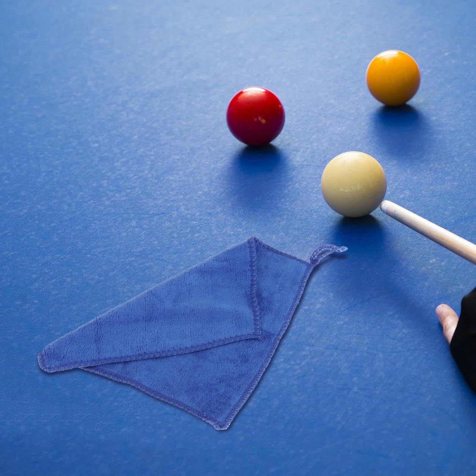 Yiju Billiard Cue Cleaning Cloth, Pool Cue Towel for Snooker Sports Equipment, Blue