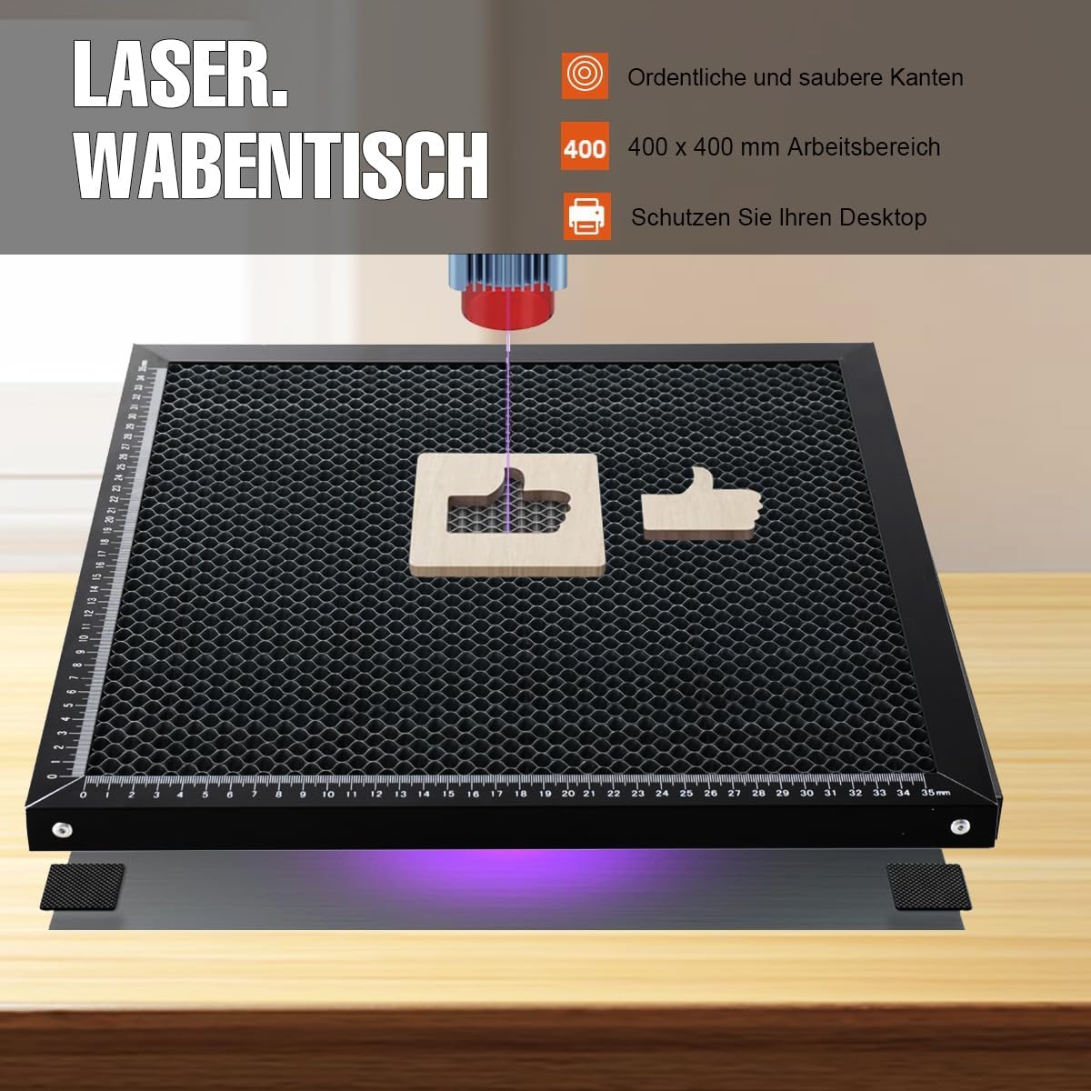 Macchina per incisione laser Honeycomb, tavolo da lavoro, 400 x 400 mm, a nido d'ape per macchina per incisione laser, tavolo a nido d'ape per taglierina laser e incisore laser