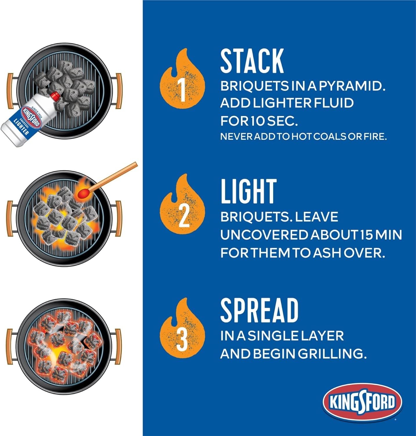 kingsford original charcoal briquettes, bbq charcoal for grilling 12 pounds each (pack of 2) (package may vary)