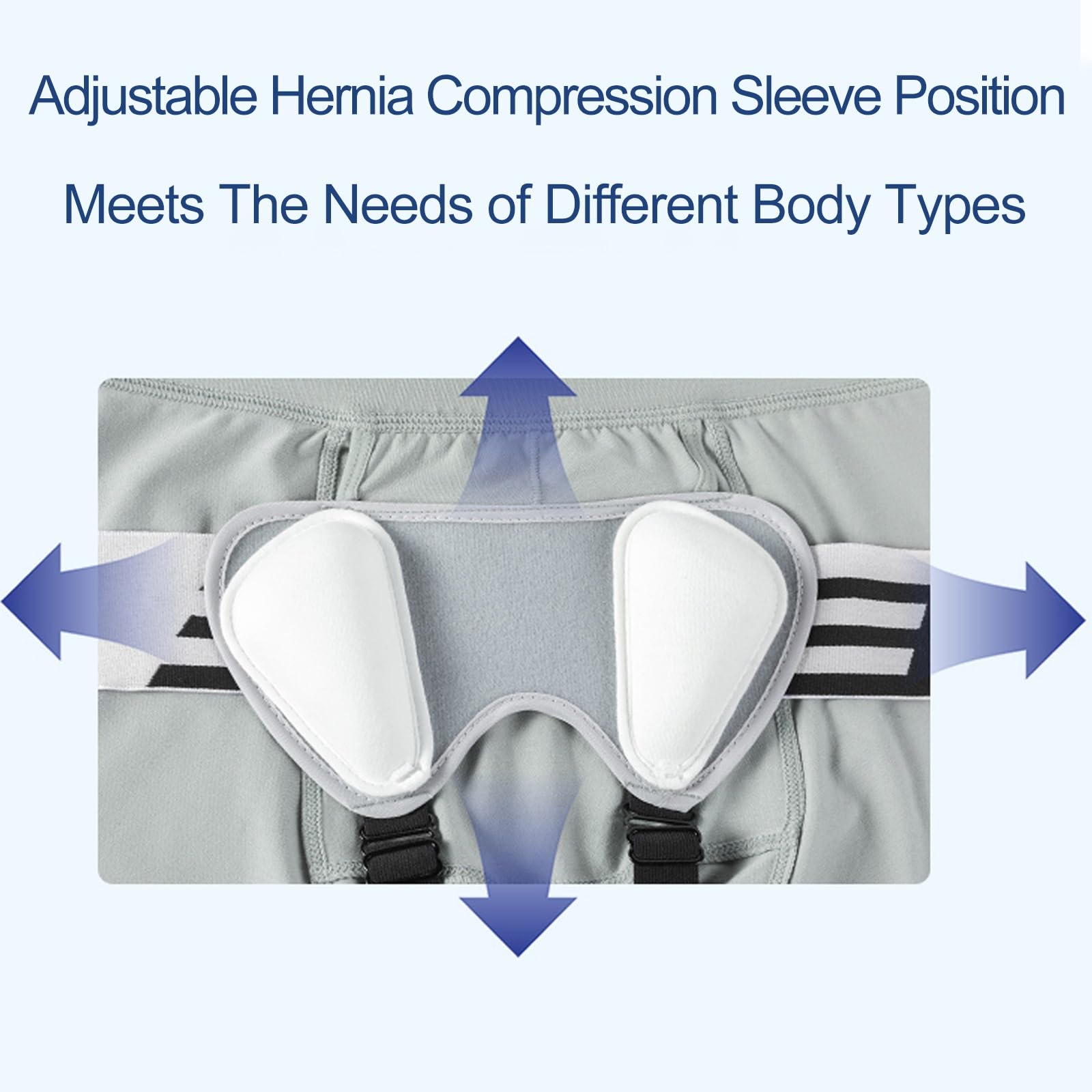 Ropa Interior para Hernias Masculinas, Braguero Hernia Inguinal Hombre, con 4 Almohadillas de Compresión Extraíbles
