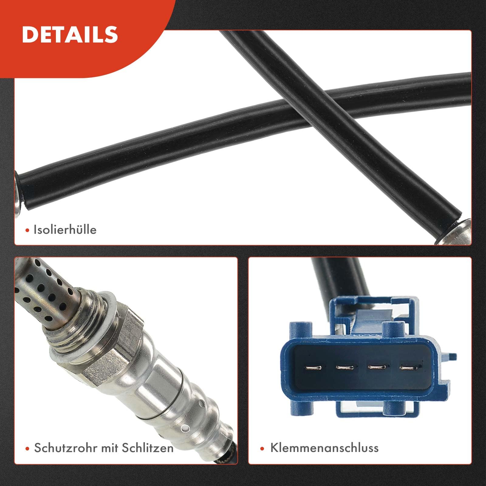 Frankberg Sonda Lambda sonda diagnostica ES10796 | Compatibile con: 207 WA_ WC_, 307 CC 3B, C4 I LC, 307 Pausa 3E, C5 III Freno RW, C5 III RD, C8 EA_ EB_, 407 SW 6D 6E