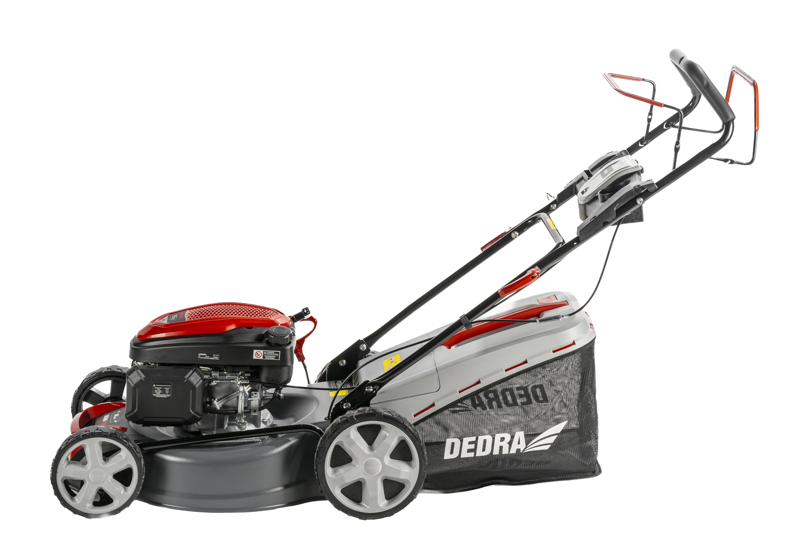 Garden DEDRA Tondeuse à Gazon à Essence avec Moteur 4,0 KW, Loncin 196 cm3, V200, 51 cm, Large Plage de Coupe, réglage Central de la Hauteur de Coupe, Fonction Mulching, Fonction de Nettoyage du