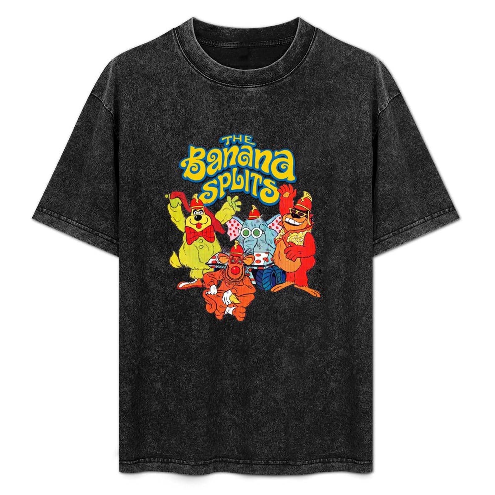 Weixiu Shui TI DU The Banana Splits T Cartoon Hanna Barbera T-Shirt Black 3XL