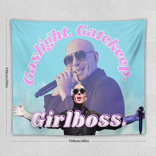 Miniatura 2 de DISHILU Mr Worldwide Says to Girlboss - Tapiz para colgar en la pared, divertidos tapices meme para dormitorio, sala de estar, decoración del hogar,