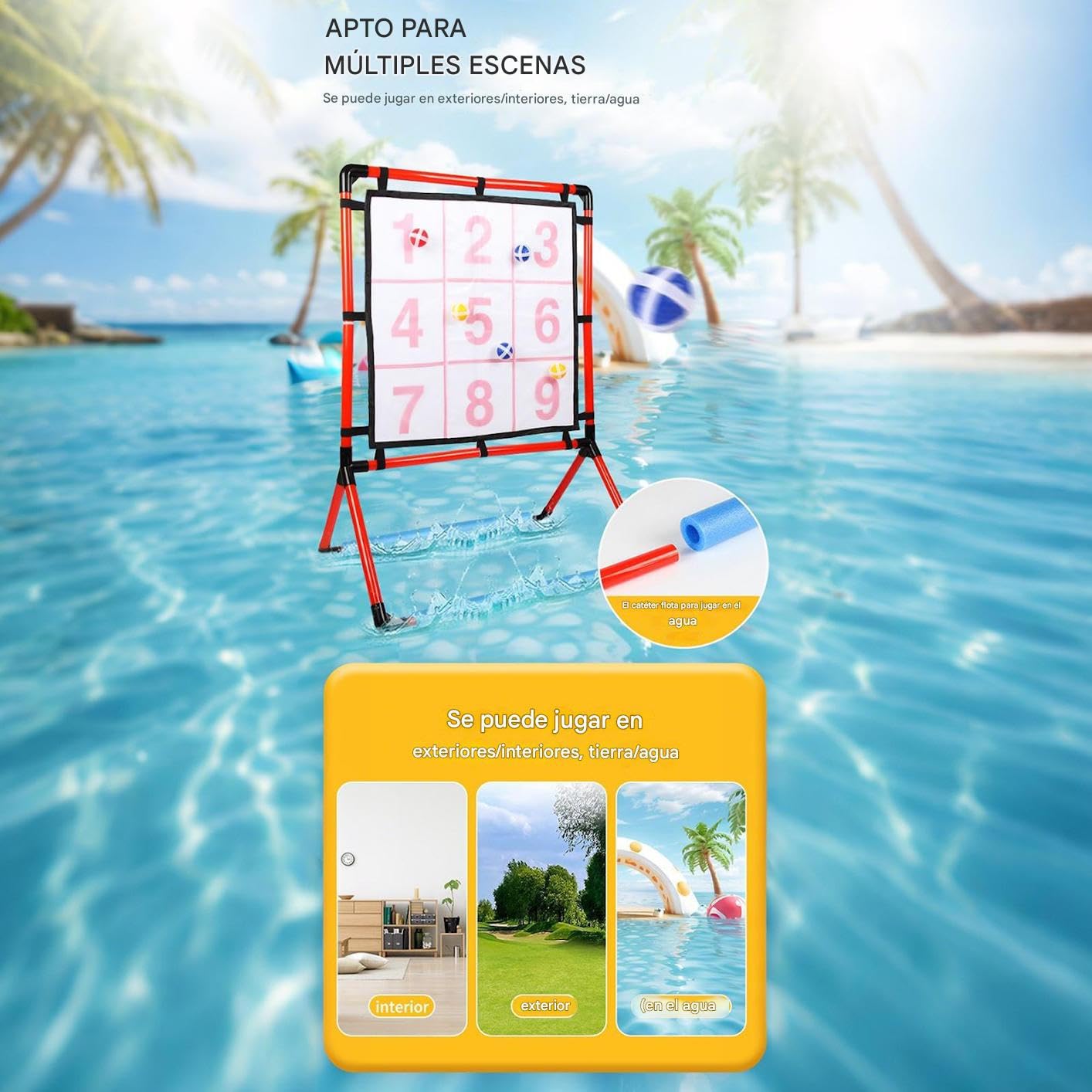 Juego de lanzamiento al blanco Juguete Educativo Portátil Interactivo | juego de lanzamiento de pelotas adhesivas al blanco para exterior Interior Exterior Adultos Familia Niños