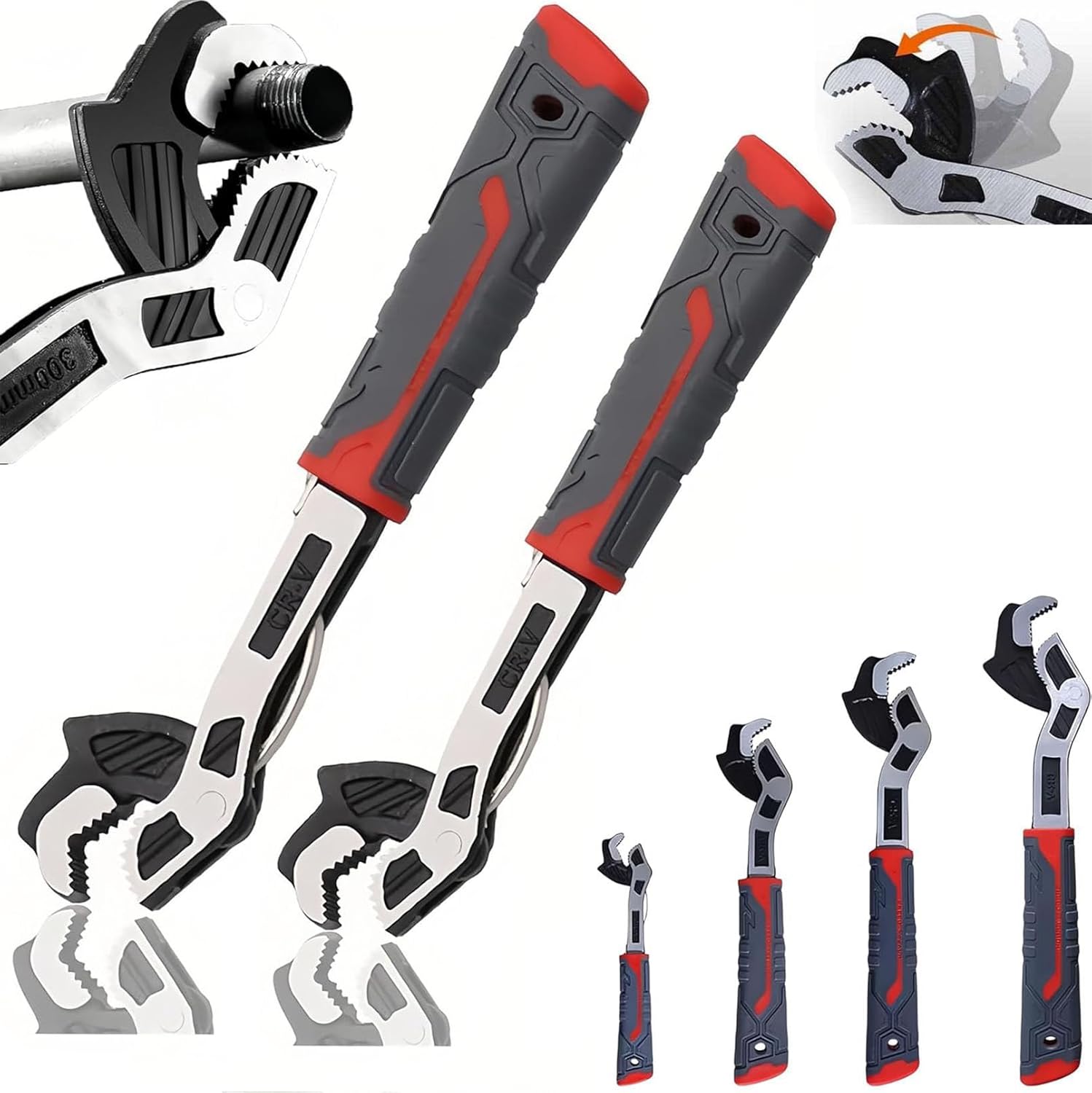 Industrial Grade Multifunctional SelfLocking Pipe Wrench Tool, Self