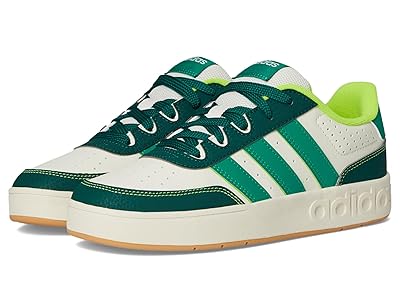 adidas Kids Breakbase Shoes (Big Kid) Kids Shoes White/Collegiate Green/Court Green : 4 Big Kid M, Synthetic