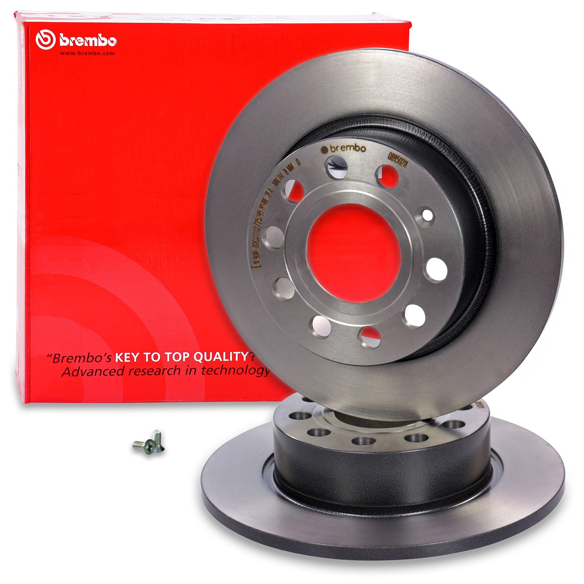 BREMBO Set di freni Coated Disc Line incl. dischi freno anteriori Ø 288 mm ventilati + posteriori Ø 253 mm pieni + pastiglie freno anteriori e posteriori + contatto di usura
