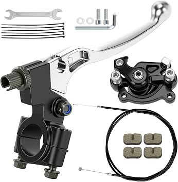 Mini Bike Brake Lever Kit with Rear Brake Caliper Replacement for Coleman CT100U CC100X Baja Doodlebug DB30 Motovox MBX10 MBX11 Monster Mega Moto 80cc 105cc GMB100 Parts Minibike Brake Cable