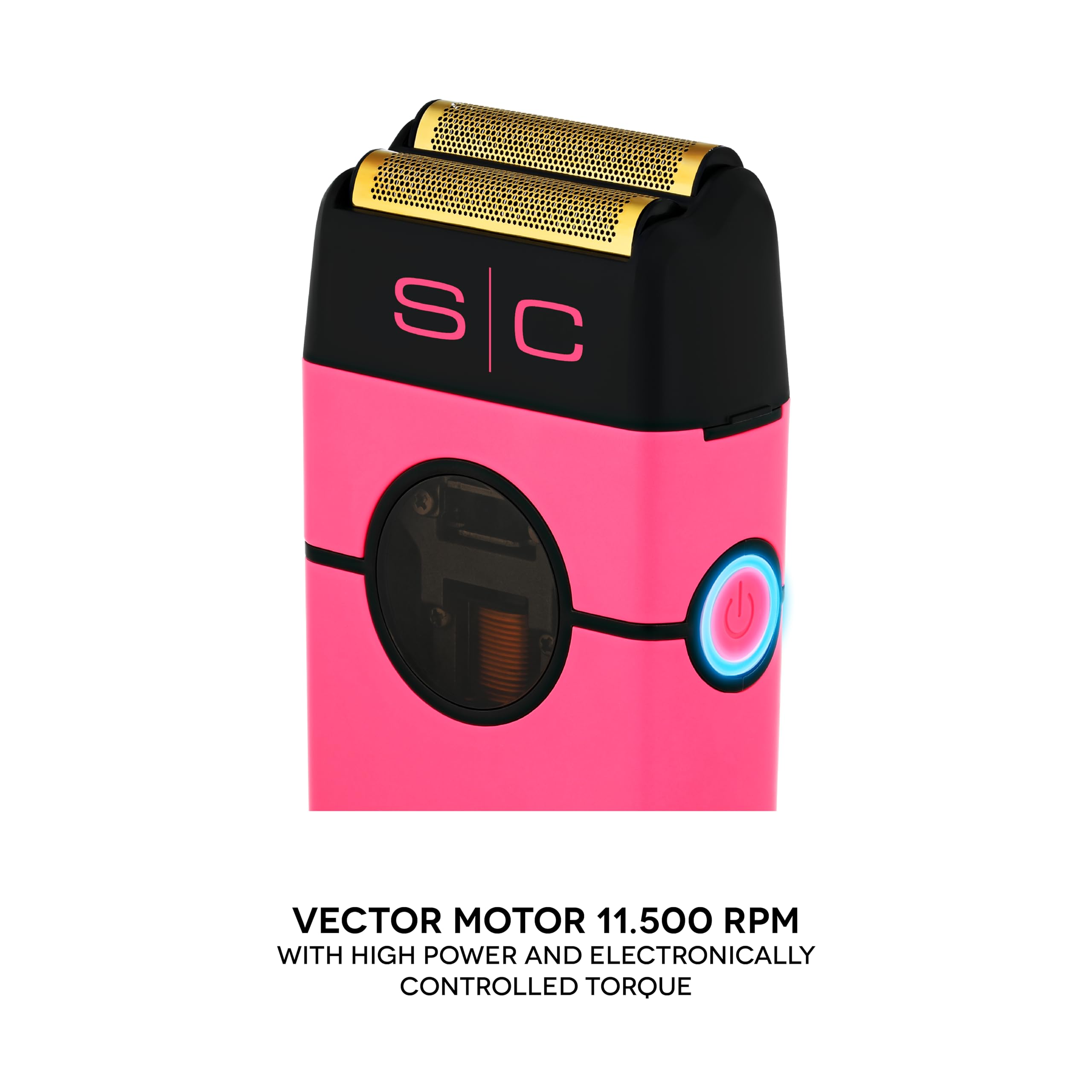 Stylecraft Instinct Elektrischer Bart- und Haarrasierer, Kabelloser Elektrischer Bartrasierer Herren, 150 Min Betrieb, Tragbarer Reiserasierer, USB Typ C Kabel,Stabiles Metallgehäuse (Rose)