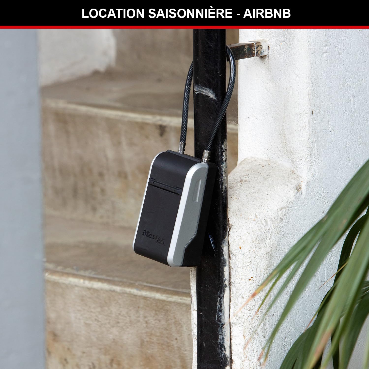 Master Lock Boite a clefs nouveau design, à Anse Flexible, Large Capacité, Haute Sécurité, Extérieur, 19.6 x 7.6 x 5.6 cm