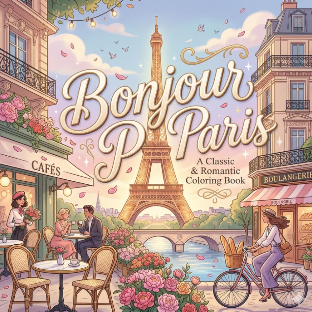 Bonjour Paris: A Classic & Romantic Coloring Book (Lifestyle & Fun)