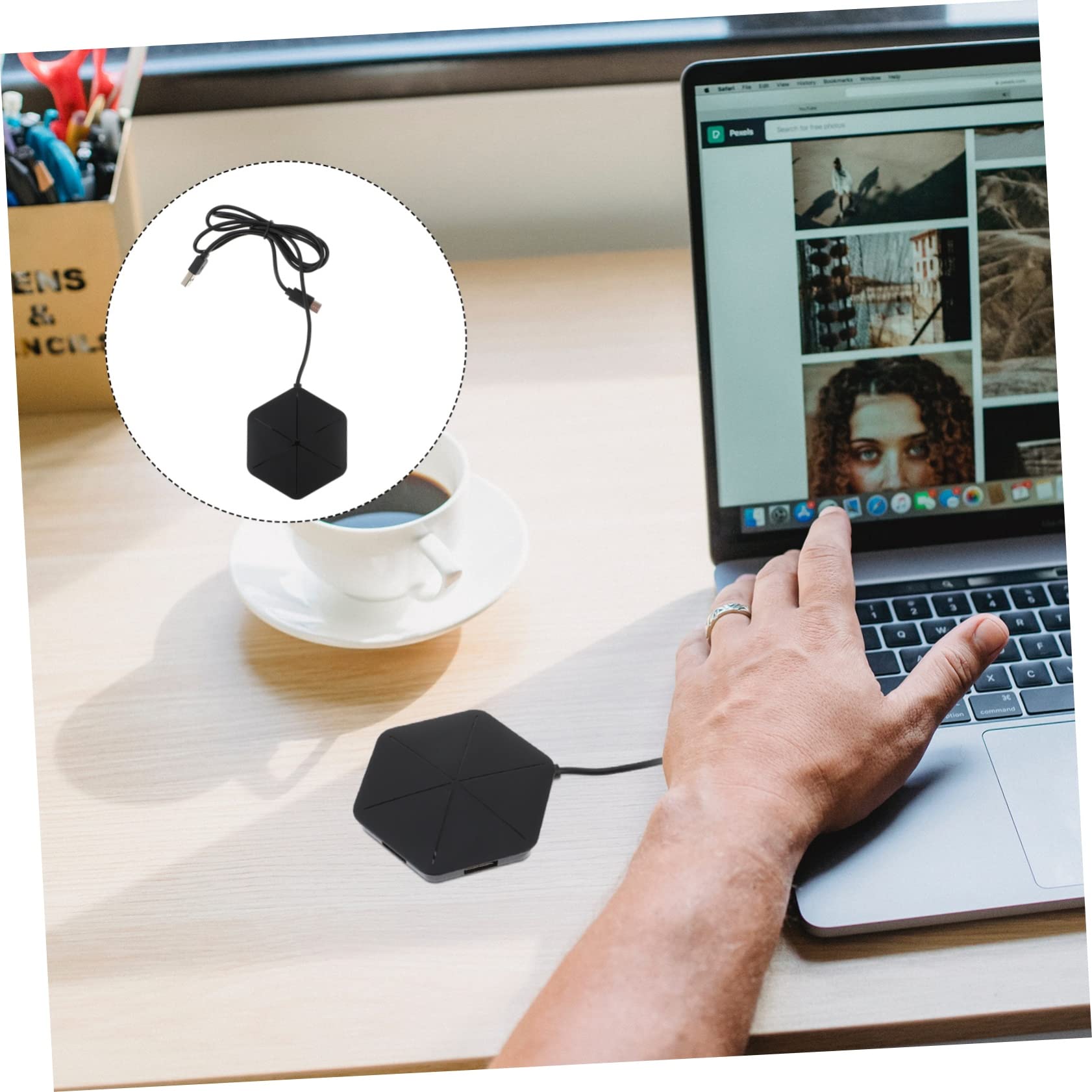 Gatuida 2pezzi Hub Usb Multifunzionale Porte Portatile Otg Adattatore Per Computer e Laptop Trasmissione Design Compatto Per e Casa