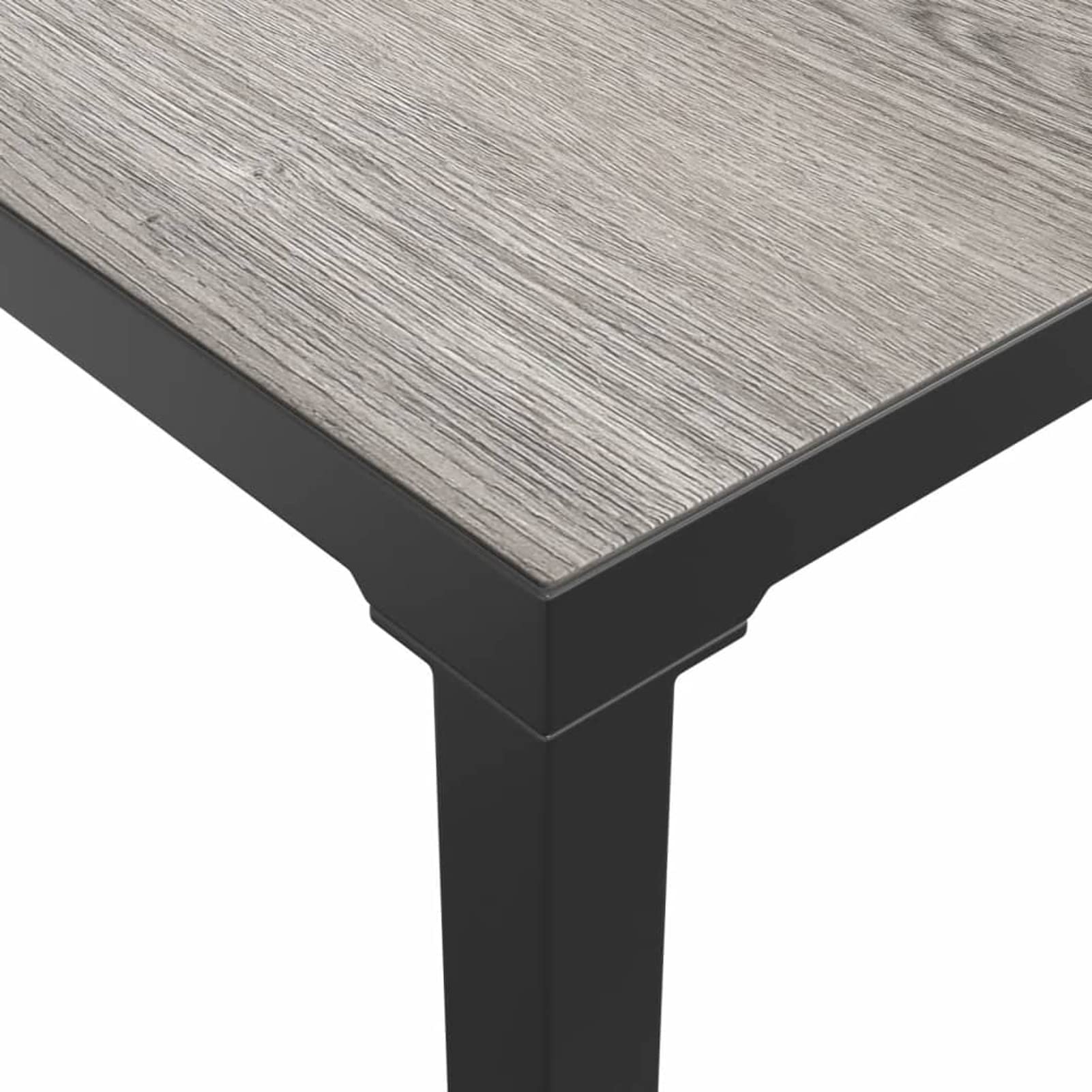 Homgoday Set Salotto da Giardino 4 pz Nero e Grigio in Polyrattan, Salotto da Giardino Salottino, Lettini Prendisole, Divano Letto Mobili, Lettini da Giardino per Balcone Esterno
